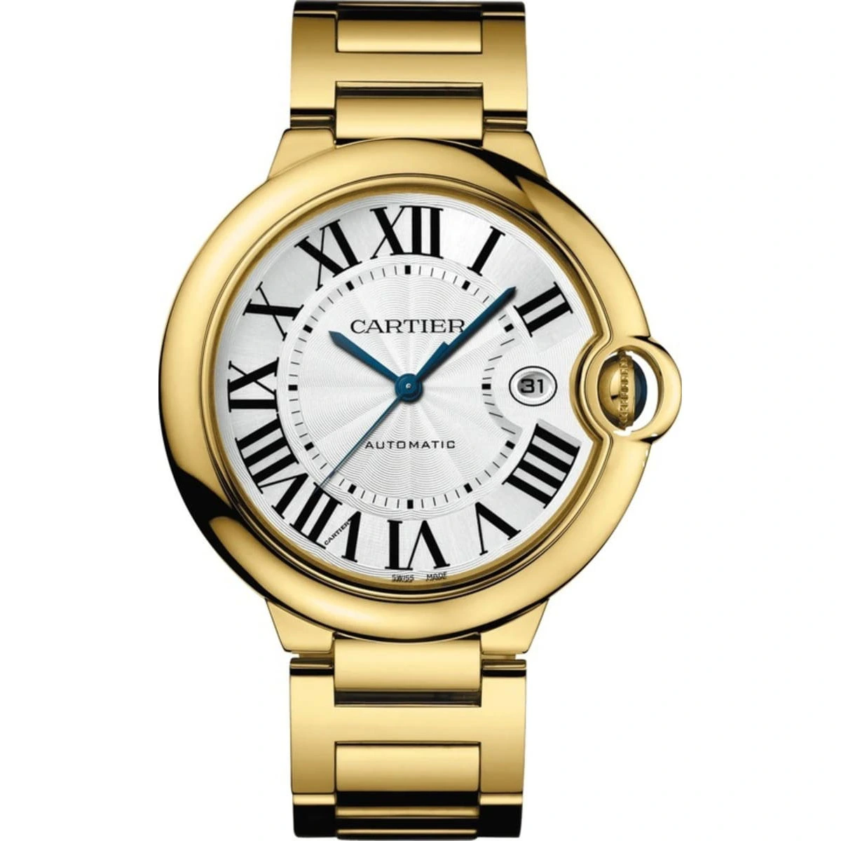 BALLON BLEU DE CARTIER WATCH 36 mm, mechanical movement with automatic winding, yellow gold