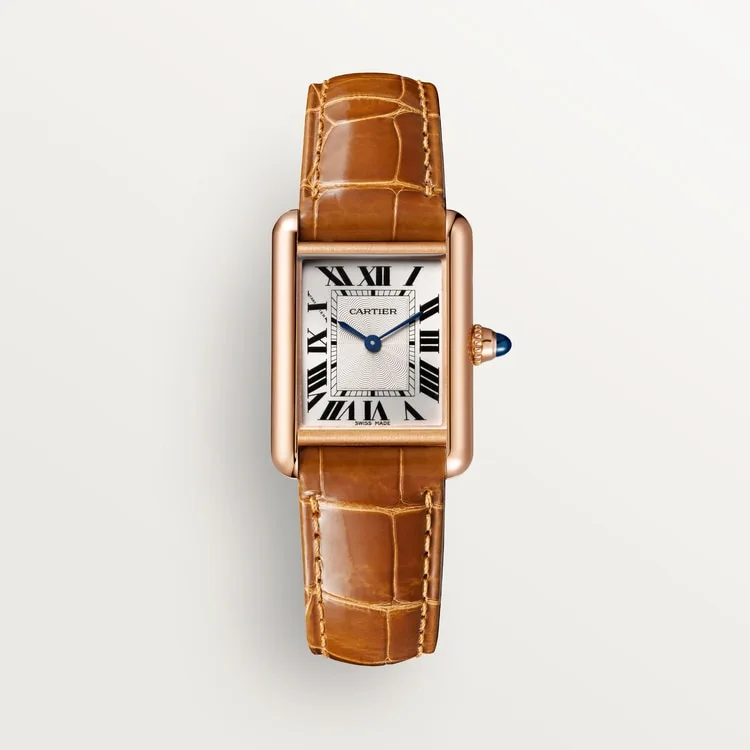 Cartier Tank Louis Cartier, Roman numerals and blue hands
